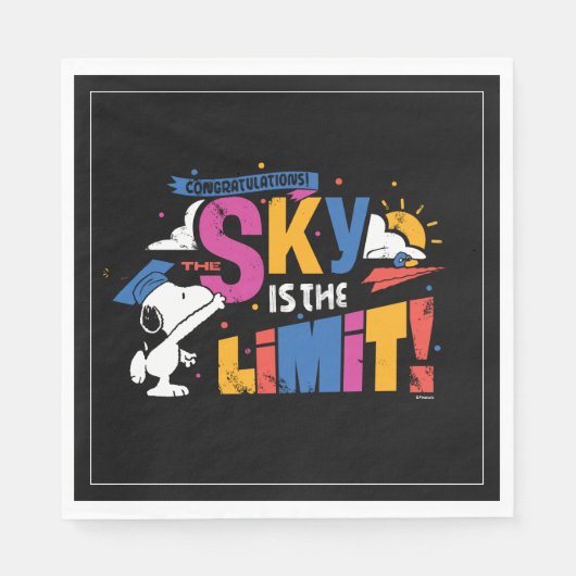 Peanuts Snoopy Sky Is The Limit Abschlussfeier Serviette (Vorderseite)