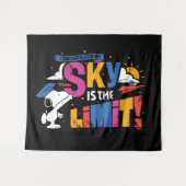 Peanuts Snoopy Sky Is The Limit Abschlussfeier Wandteppich (Vorderseite (Horizontal))