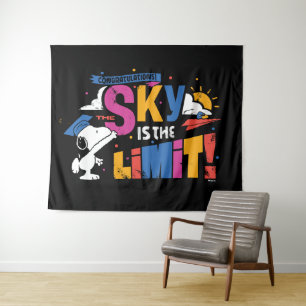 Peanuts Snoopy Sky Is The Limit Abschlussfeier Wandteppich