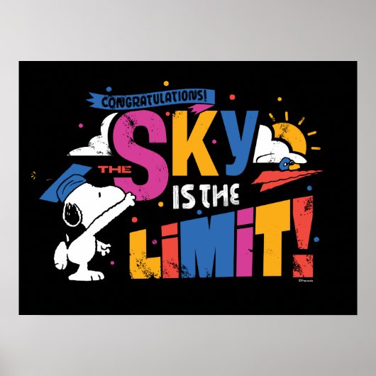 Peanuts Snoopy Sky Is The Limit Graduation Poster (Vorne)