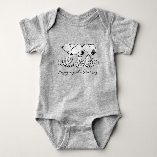 Peanuts | Snoopy stolziert Baby Strampler (Vorderseite)
