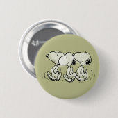 Peanuts | Snoopy stolziert Button (Vorne & Hinten)