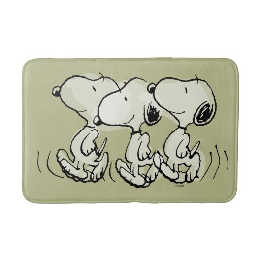 Peanuts | Snoopy stolziert daher Badematte (Vorderseite)