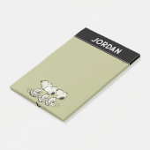 Peanuts | Snoopy stolziert daher Post-it Klebezettel (angewinkelt)