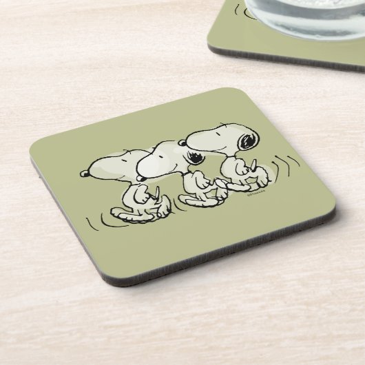 Peanuts | Snoopy stolziert Getränkeuntersetzer (Linke Seite)