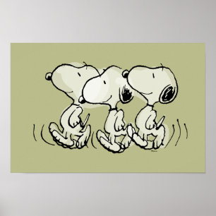 Peanuts Snoopy stolziert Poster