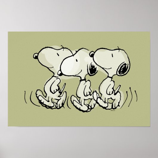 Peanuts | Snoopy stolziert Poster (Vorne)