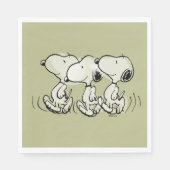 Peanuts | Snoopy stolziert Serviette (Vorderseite)