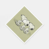 Peanuts | Snoopy stolziert Serviette (Ecke)