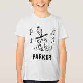 Peanuts | Snoopy tanzt Tri-Blend Shirt (Vorderseite)