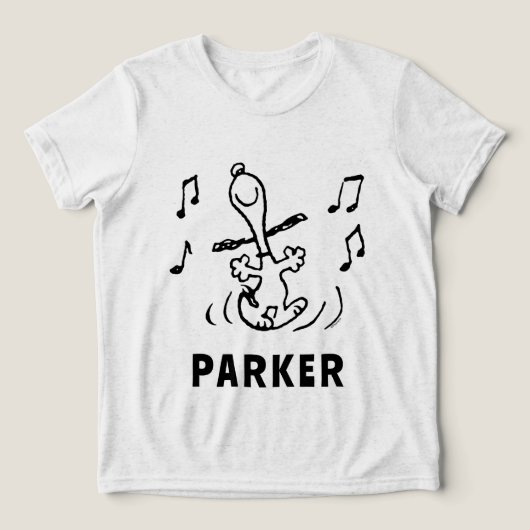 Peanuts | Snoopy tanzt Tri-Blend Shirt (Design Vorderseite)