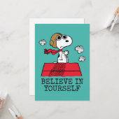 Peanuts | Snoopy the Flying Ace Karte (Vorderseite/Rückseite Beispiel)