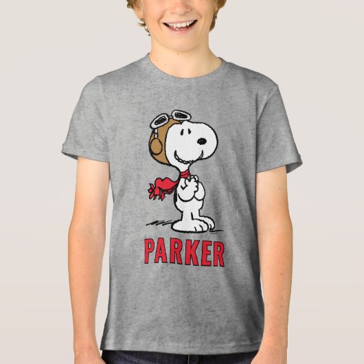 Peanuts | Snoopy The Flying Ace Tri-Blend Shirt (Vorderseite)