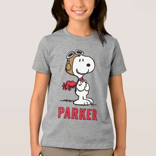 Peanuts | Snoopy The Flying Ace Tri-Blend Shirt (Vorderseite)