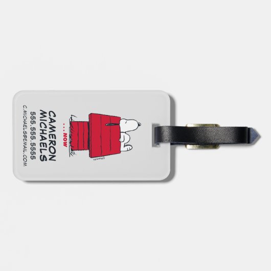 PEANUTS | Snoopy Then & Now Gepäckanhänger (Rückseite horizontal)