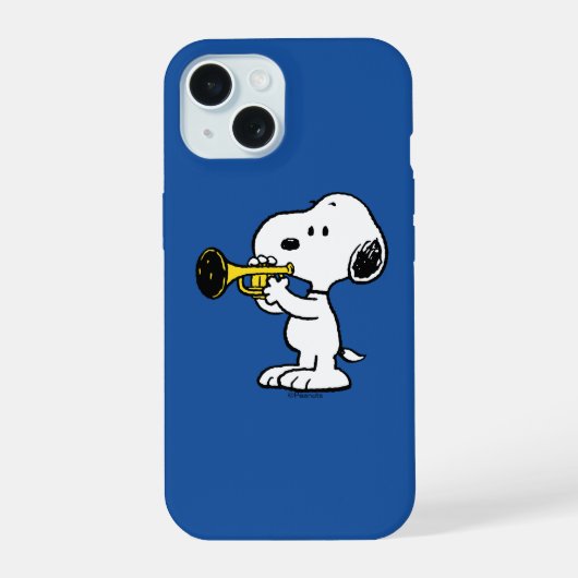 Peanuts | Snoopy Trompeter iPhone 15 Hülle (Rückseite)