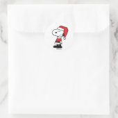 Peanuts | Snoopy Weihnachtsmann Runder Aufkleber (Tasche)