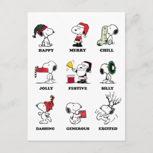Peanuts   Snoopy Weihnachtsstimmung Feiertagspostkarte
