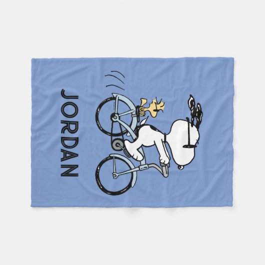 Peanuts | Snoopy & Woodstock Bicycle Fleecedecke (Vorderseite (Horizontal))