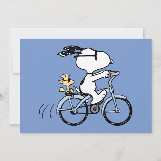 Peanuts | Snoopy & Woodstock Bicycle Karte (Vorderseite)