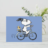 Peanuts | Snoopy & Woodstock Bicycle Karte (Stehend Vorderseite)