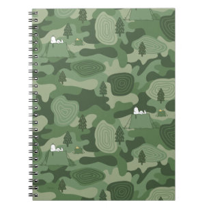 Peanuts   Snoopy & Woodstock Camouflage Camp Notizblock