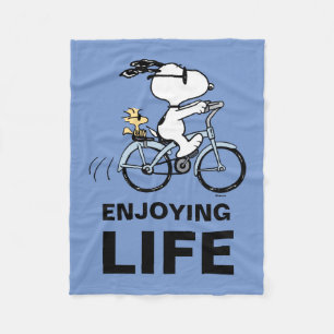 Peanuts Snoopy & Woodstock Fahrrad Fleecedecke