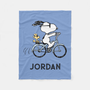 Peanuts Snoopy & Woodstock Fahrrad Fleecedecke