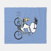 Peanuts | Snoopy & Woodstock Fahrrad Fleecedecke (Vorderseite (Horizontal))