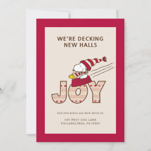 Peanuts   Snoopy & Woodstock Freuden-Schlittenfahr Feiertagskarte