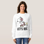 PEANUTS | Snoopy & Woodstock | Lasst uns fortfahre Sweatshirt (Vorne ganz)