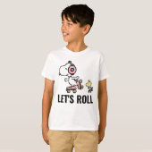 PEANUTS | Snoopy & Woodstock | Lasst uns fortfahre T-Shirt (Vorne ganz)