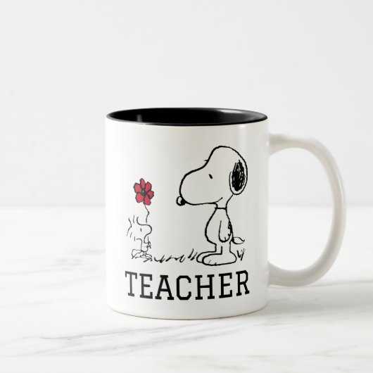 PEANUTS | Snoopy & Woodstock Lehrer Zweifarbige Tasse (Rechts)