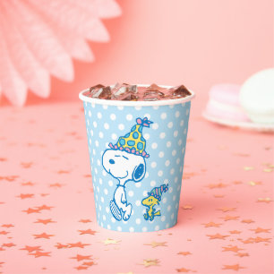 PEANUTS   Snoopy & Woodstock Party Polka Dots Pappbecher