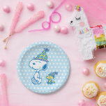 PEANUTS | Snoopy & Woodstock Party Polka Dots Pappteller<br><div class="desc">Karo aus diesen lustigen Snoopy und Woodstock Party Papier Teller. Fügen Sie sie zu einer beliebigen Party-Tabelle hinzu!</div>