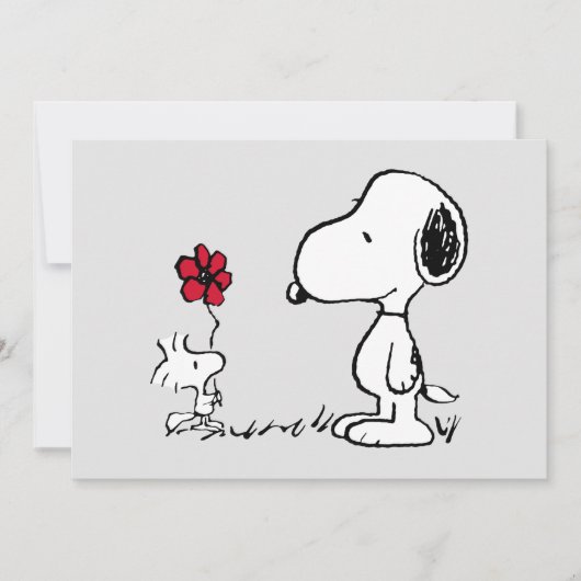 Peanuts | Snoopy & Woodstock Red & Black Karte (Vorderseite)