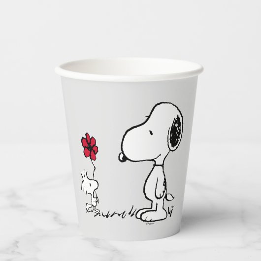 Peanuts | Snoopy & Woodstock Red & Black Pappbecher (Vorderseite)