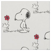 Peanuts | Snoopy & Woodstock Red & Black Stoff (Nahaufnahme)
