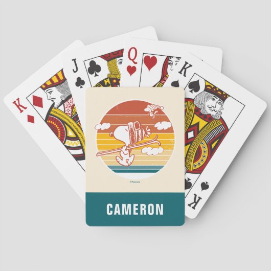 Peanuts Snoopy & Woodstock Ski Trip Playing Cards Spielkarten (Rückseite)