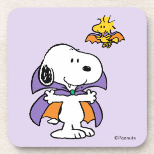 Peanuts Snoopy Woodstock Vampir Halloween Getränkeuntersetzer