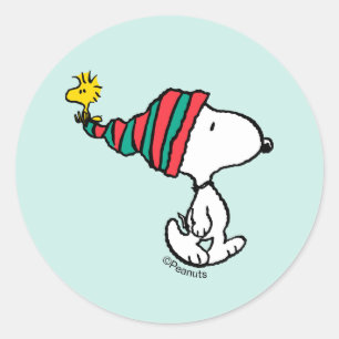 Peanuts   Snoopy & Woodstock Warme Wünsche Runder Aufkleber