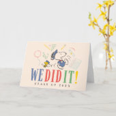 Peanuts Snoopy Woodstock We Did It Graduation Cap Karte (Gelbe Blume)