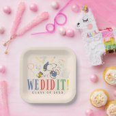 Peanuts Snoopy Woodstock We Did It Graduation Cap Pappteller (Party)