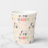 Peanuts Snoopy Woodstock We Did It Graduation Pappbecher (Rechts)