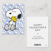 Peanuts | Snoopy & Woodstock XOXO Hugs Mitteilungskarte (Vorne/Hinten)