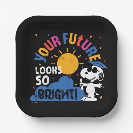 Peanuts Snoopy Your Future Looks So Bright Pappteller (Vorderseite)
