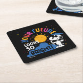 Peanuts Snoopy Your Future Looks So Bright Rechteckiger Pappuntersetzer (angewinkelt)