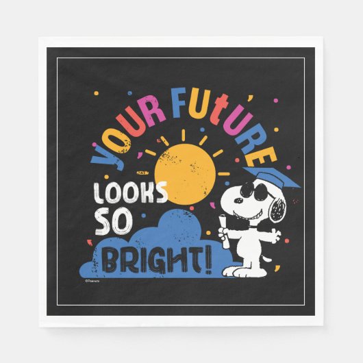 Peanuts Snoopy Your Future Looks So Bright Serviette (Vorderseite)