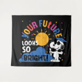 Peanuts Snoopy Your Future Looks So Bright Wandteppich (Vorderseite (Horizontal))