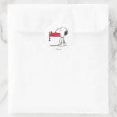 Peanuts | Snoopy-Zuckerstange-Schale Runder Aufkleber (Tasche)